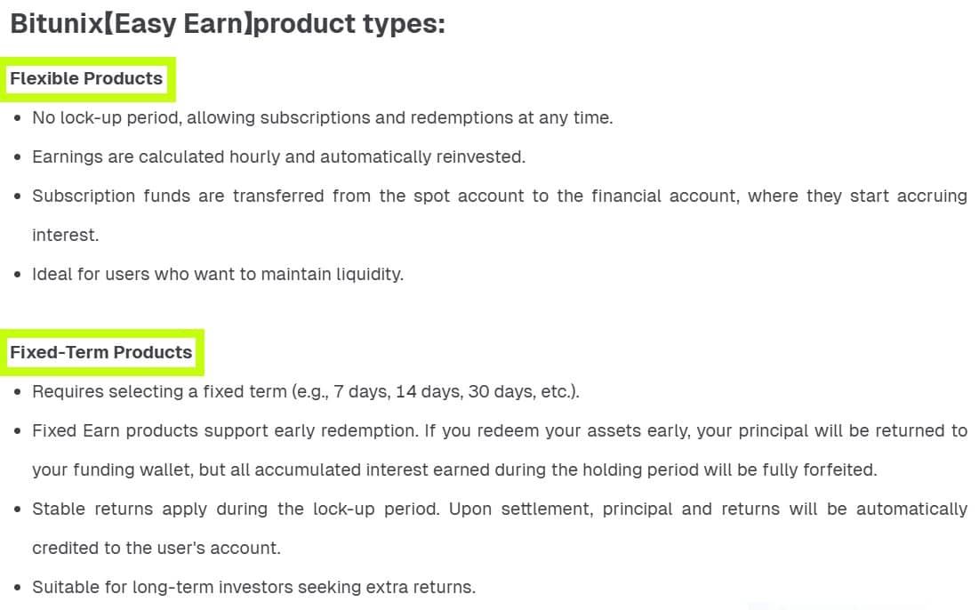 bitunix Earn